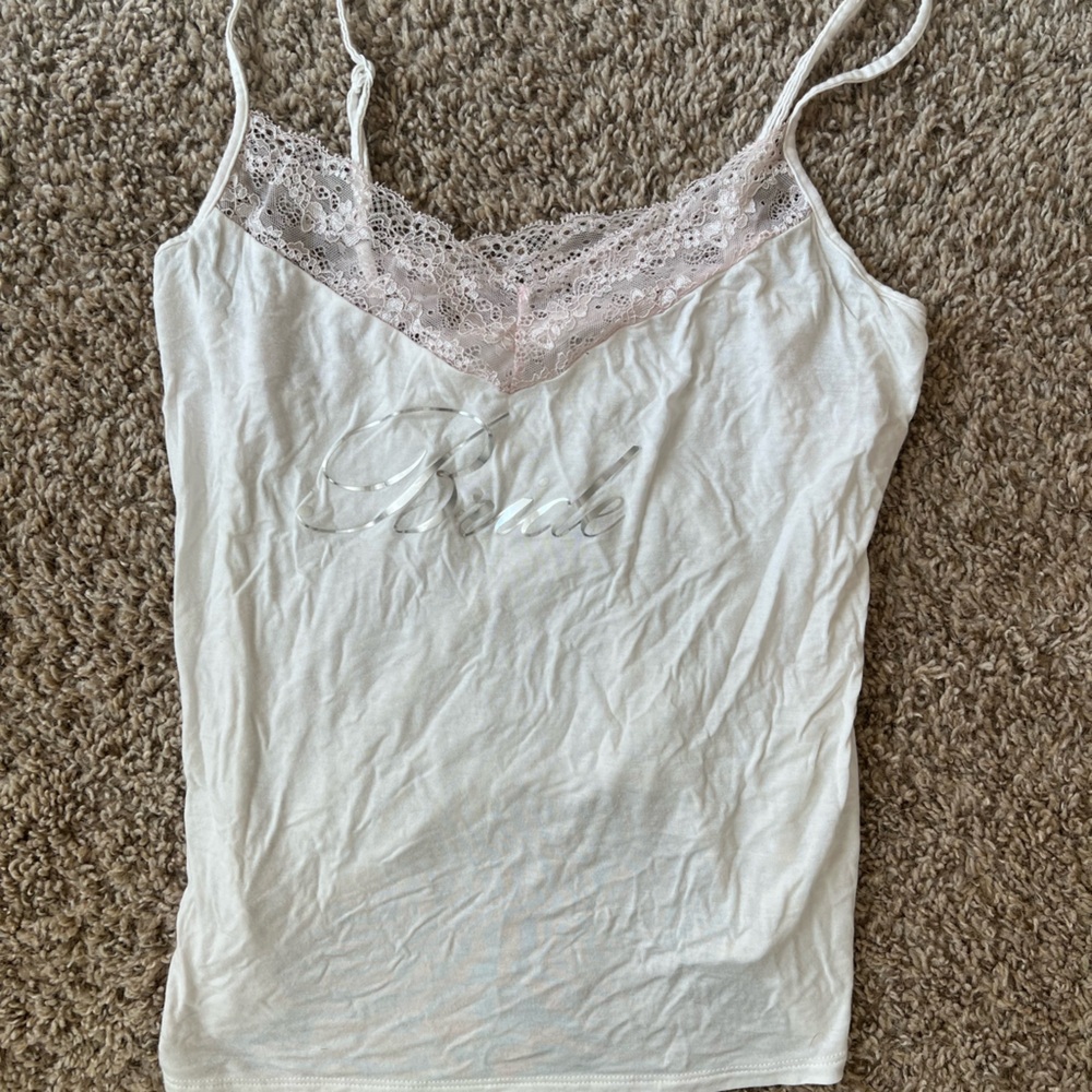 Lightweight White Bride Tank Top